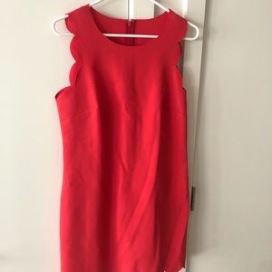 J crew scalloped coral dress